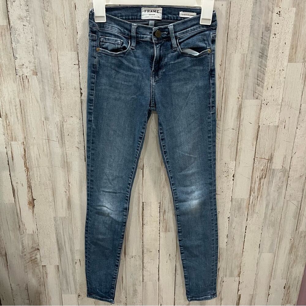 Frame‎ Le Skinny De Jeanne Mid Rise Jeans Rivercrest Wash